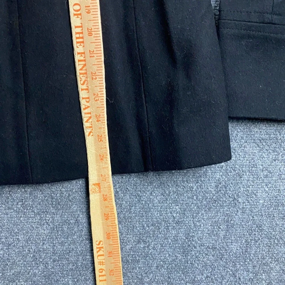 Michael Kors Pea Coat Women's Small Black Wool Blend Outerwear‎ Adults